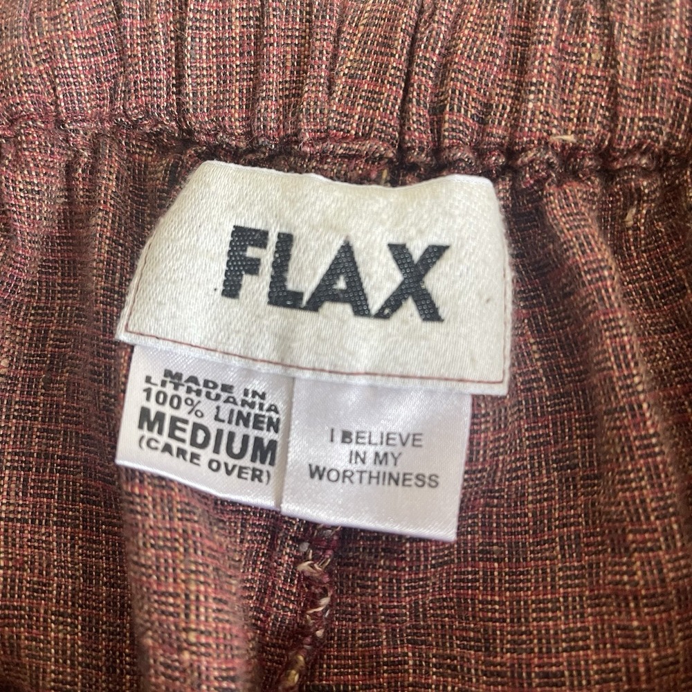 Flax Cropped Linen Pants in Dusty Rose - Picture 6 of 9